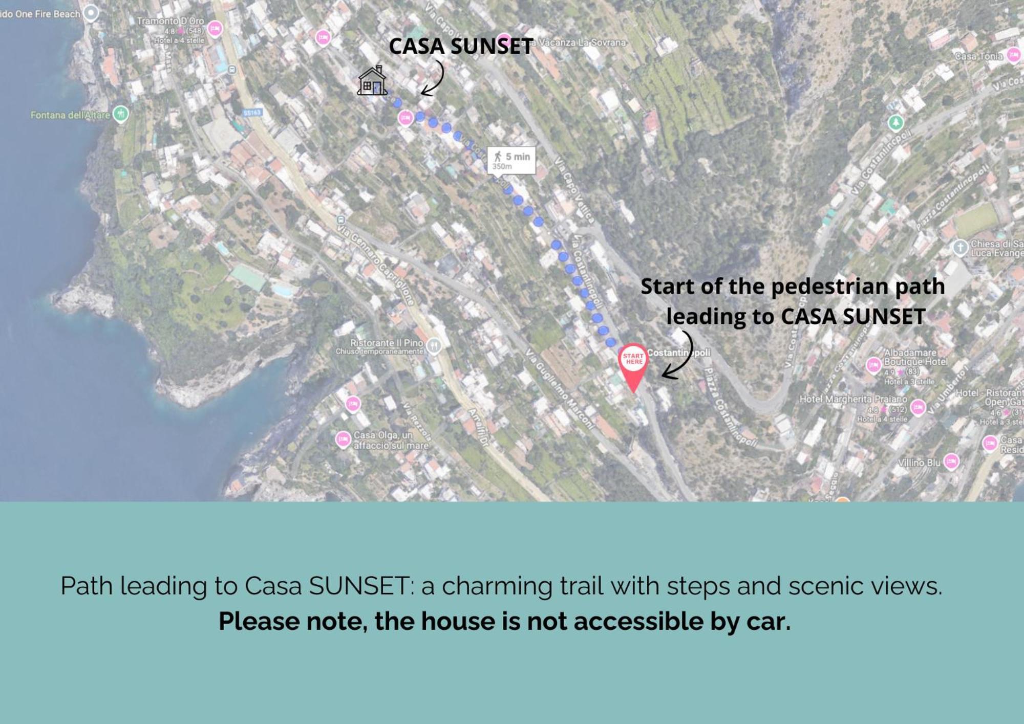 Casa Sunset, Among The Stairs Of 普莱亚诺 外观 照片